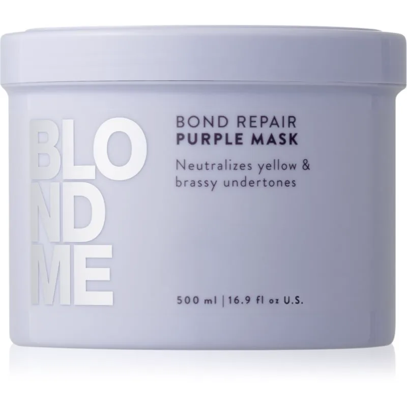 Schwarzkopf Professional Blondme Bond Repair Purple Mask μάσκα μαλλιών εξουδετέρωση κίτρινων αποχρώσεων 500 ml