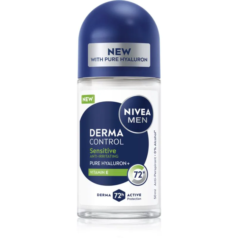 NIVEA MEN Derma Control Sensitive αντιιδρωτικό μπίλια για ευαίσθητο δέρμα 50 ml