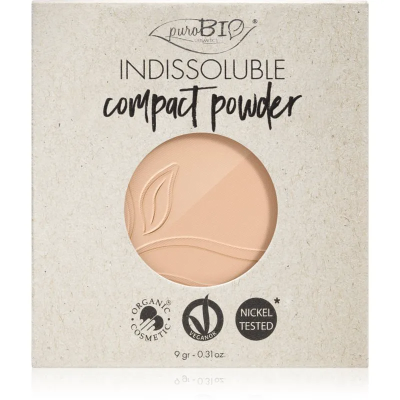 puroBIO Cosmetics Indissouble συμπαγής πούδρα ανταλλακτικό απόχρωση 02 9 γρ