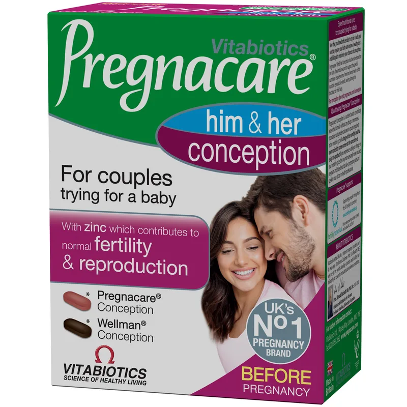 Vitabiotics Pregnacare Him & Her Conception Συμπλήρωμα Διατροφής που Ενισχύει την Αναπαραγωγική Υγεία 30tabs & 30tabs