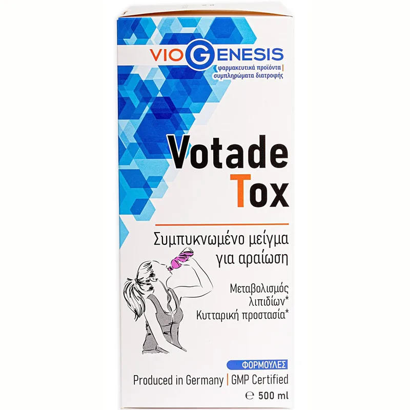 Viogenesis VotadeTox Liquid Συμπυκνωμένο Συμπλήρωμα Διατροφής σε Υγρή Μορφή για Διαχείρηση του Βάρους & Φυσική Αποτοξίνωση 500ml