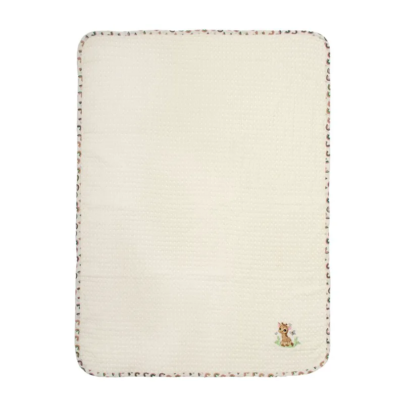 Κουβέρτα Πικέ Αγκαλιάς (80x110) Dimcol Giraffe 173 Ecru-Multi