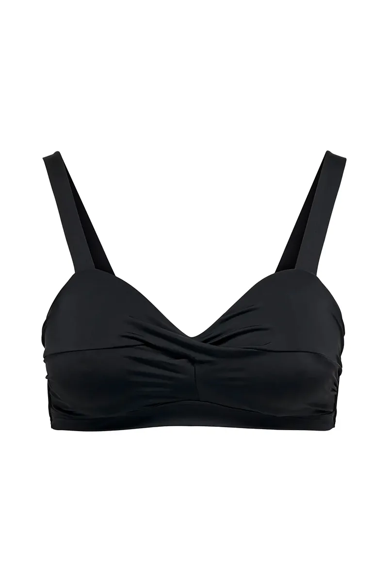Bikini-top με σούρα σε μαύρο χρώμα