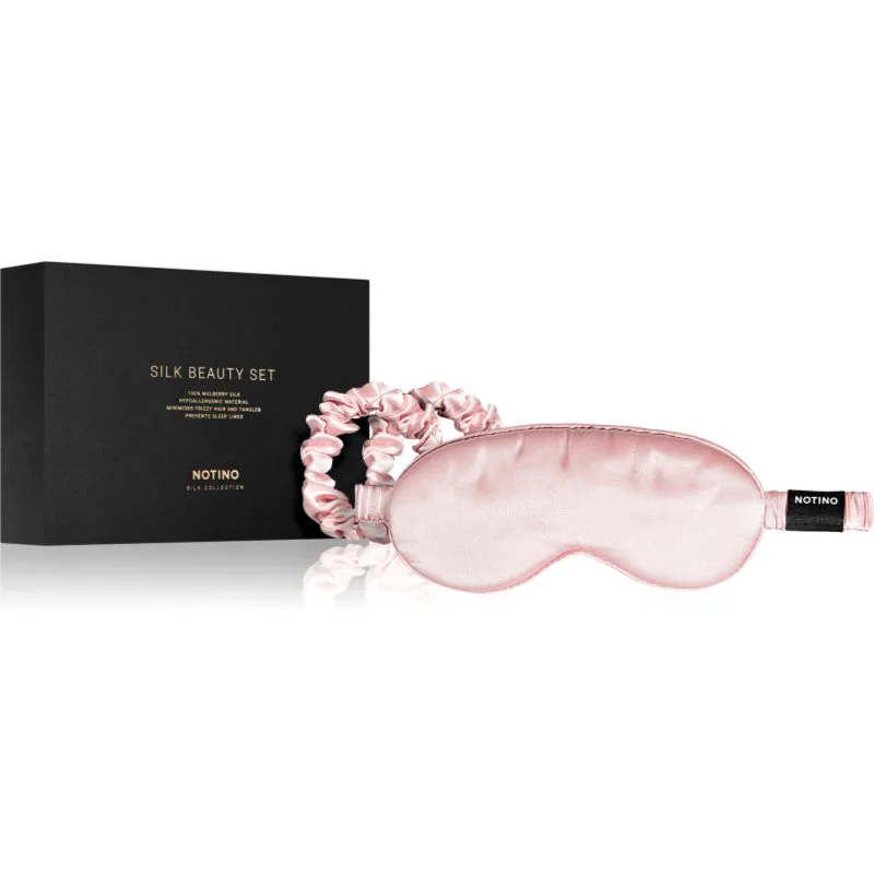 Notino Silk Collection Sleeping mask & Scrunchies Set σετ δώρου απόχρωση Ροζ