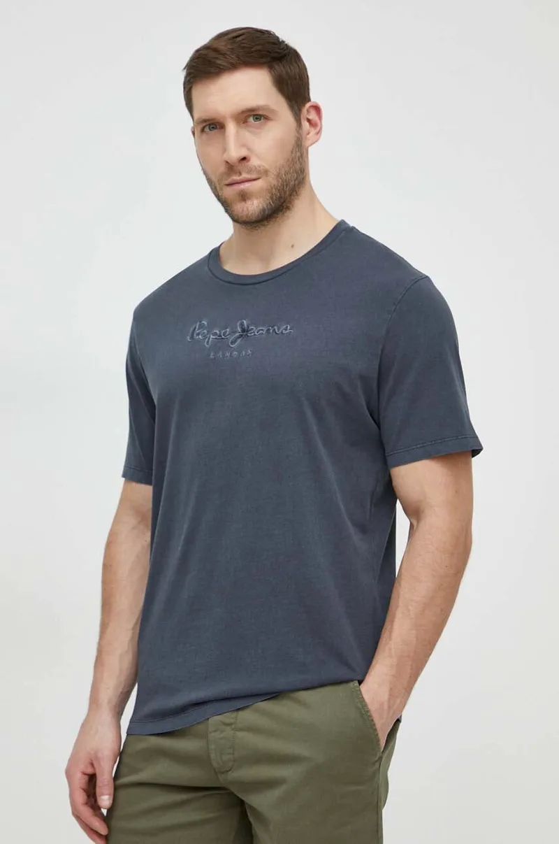 Βαμβακερό μπλουζάκι Pepe Jeans EMB EGGO
