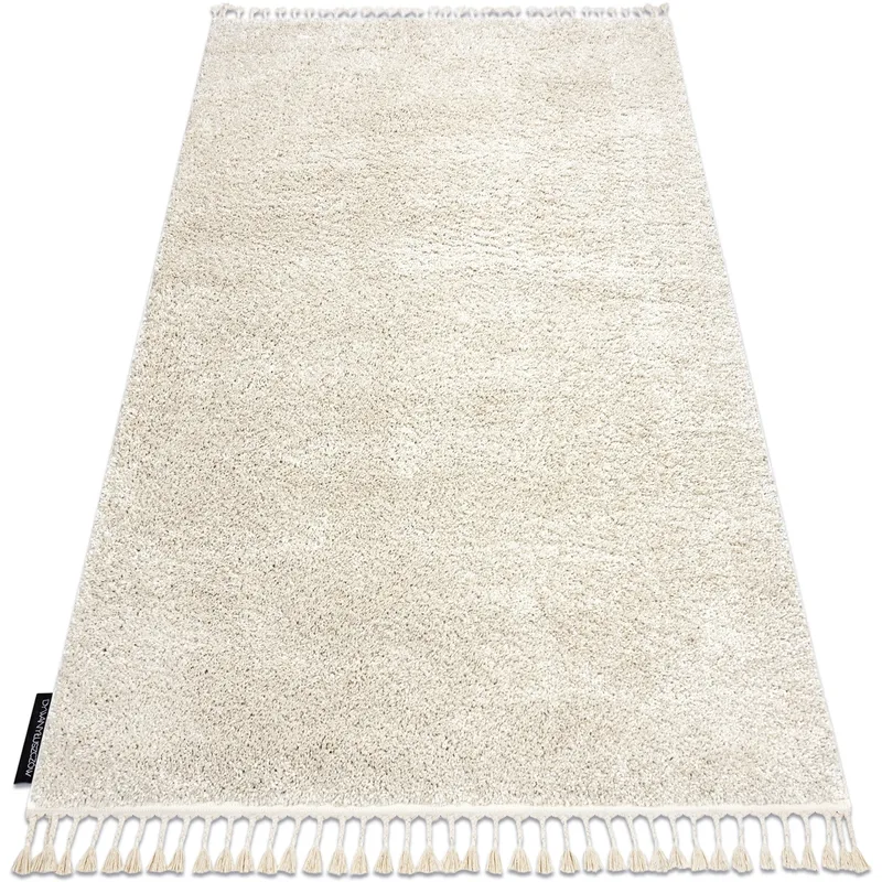 Χαλιά Rugsx Χαλί BERBER 9000 κρέμα Φράντζα ΒΠ160x220 cm