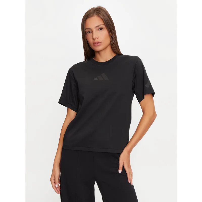 adidas T-Shirt Z.N.E. JE7846 Μαύρο Regular Fit