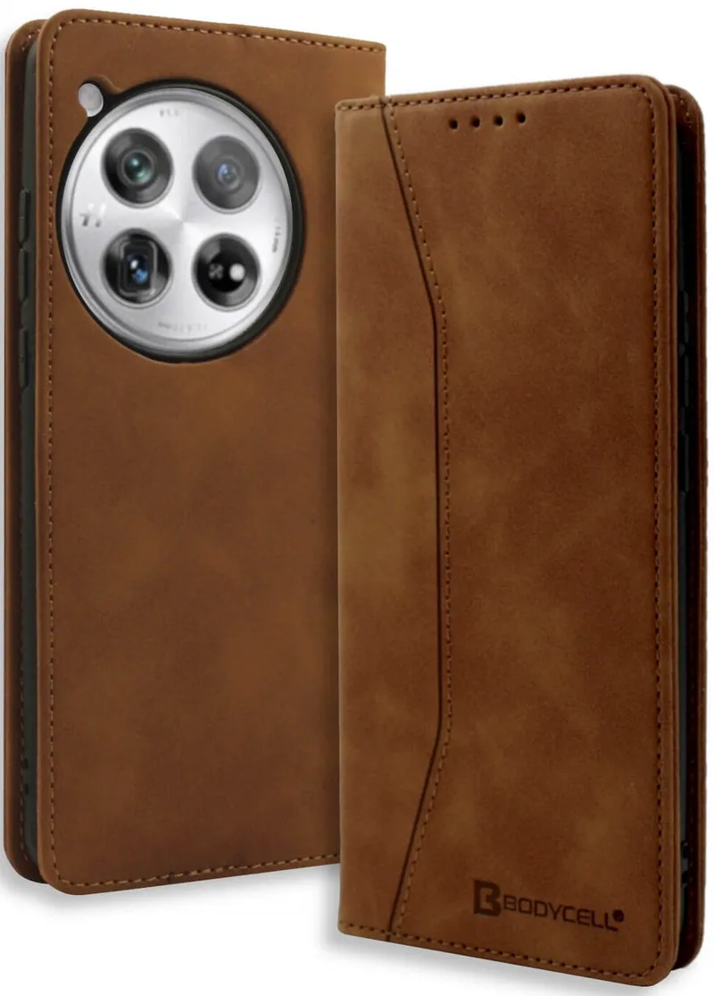 Θήκη OnePlus 12 Bodycell Book Case Πορτοφόλι - Brown (5206015079771)
