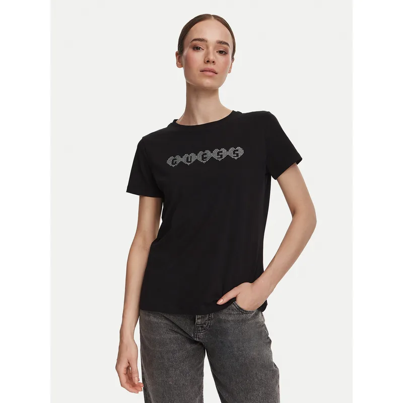 Guess T-Shirt 183668 Μαύρο Classic Fit