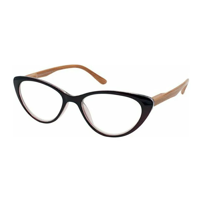 Eyelead Γυαλιά Διαβάσματος Unisex Χρώμα Μπορντώ Πεταλούδα Κοκκάλινο, με Ξύλινο Βραχίονα E206 - 2,00