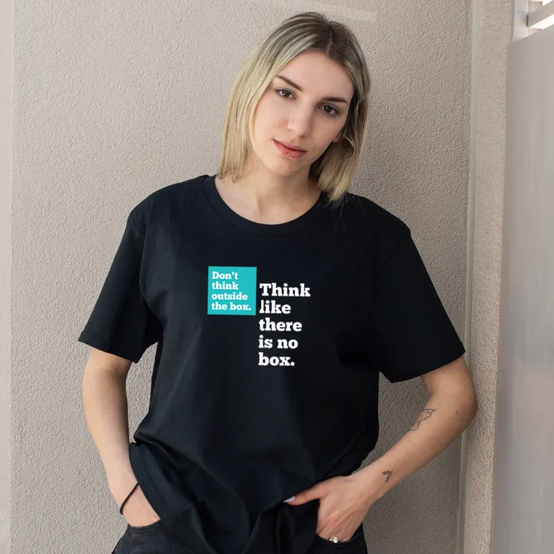 No box - Organic Vegan T-Shirt Unisex - Μαύρο - S