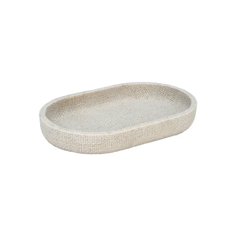 Δίσκος Μπάνιου Ρητίνης Μπεζ 20x12,5x2,5εκ. Jute Estia 02-25847 (Υλικό: Ρητίνη, Χρώμα: Μπεζ) - estia - 02-25847