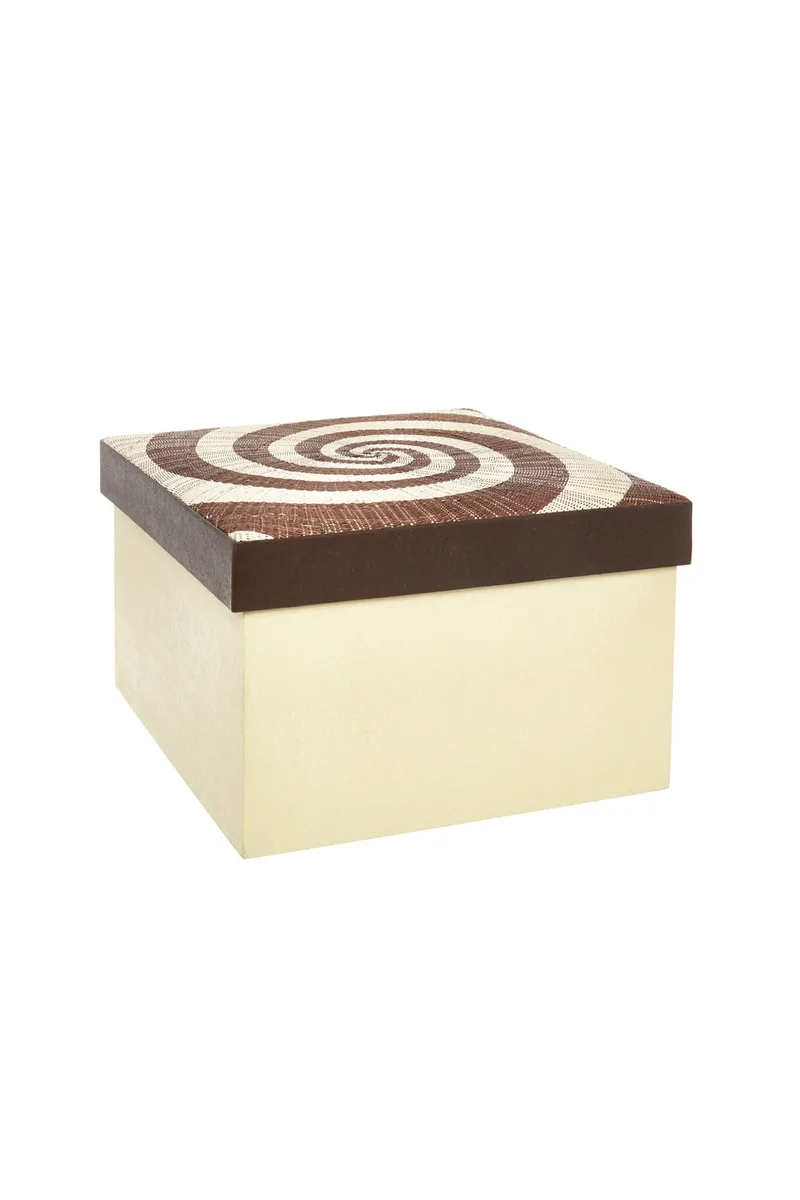 Coincasa χειροποίητο διακοσμητικό κουτί 18 x 25 x 25 cm - 007126332 Καφέ