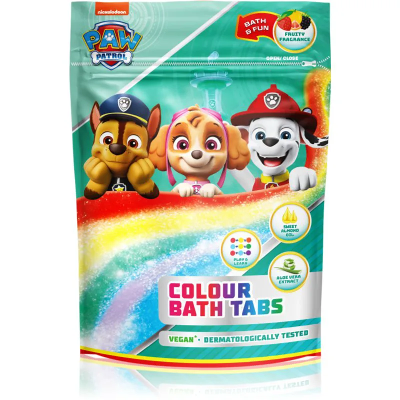 Nickelodeon Paw Patrol Colour Bath Tabs προϊόντα μπάνιου για παιδιά 9x16 γρ