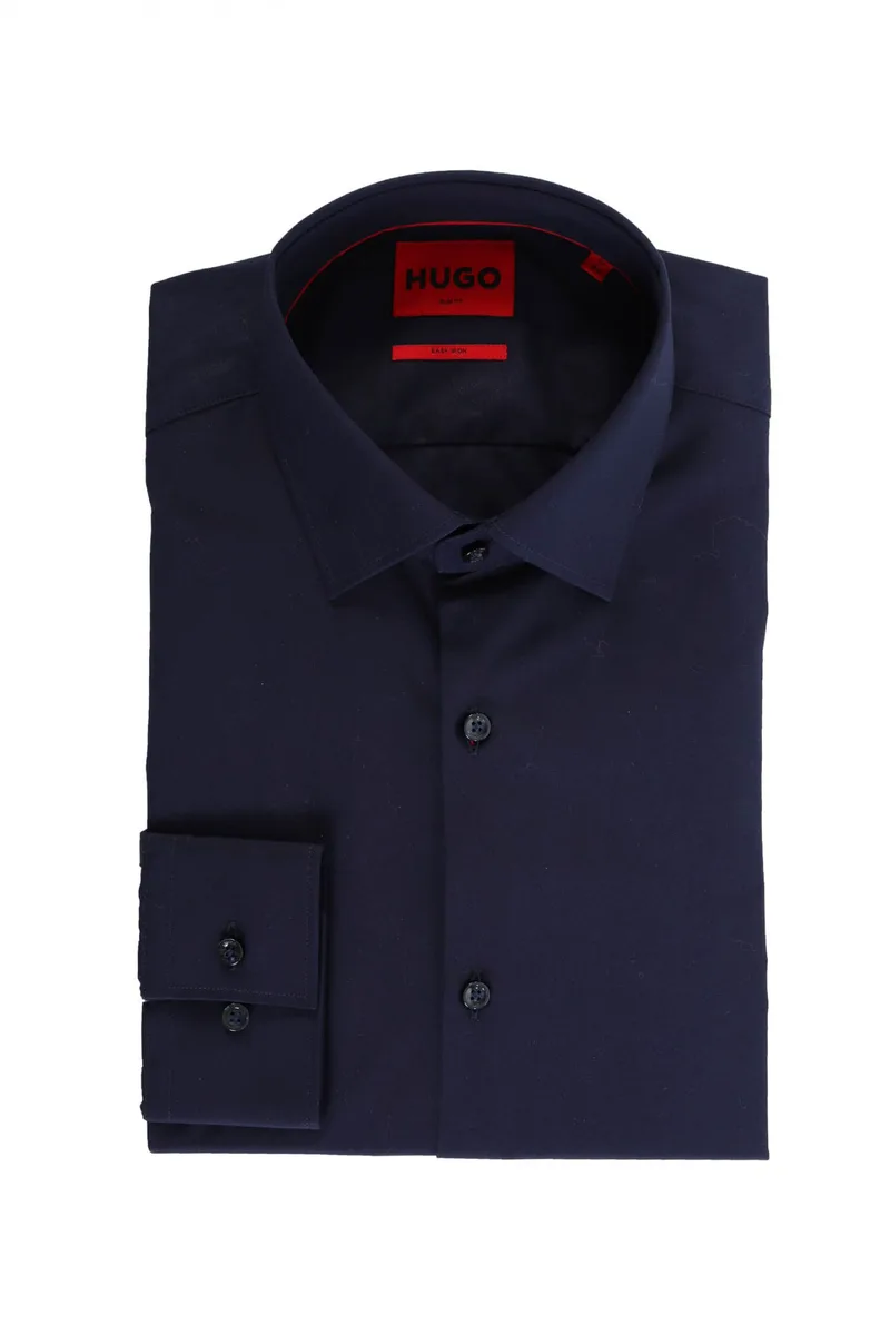 HUGO ΠΟΥΚΑΜΙΣΟ SLIM FIT EASY IRON C-JENNO ΜΠΛΕ