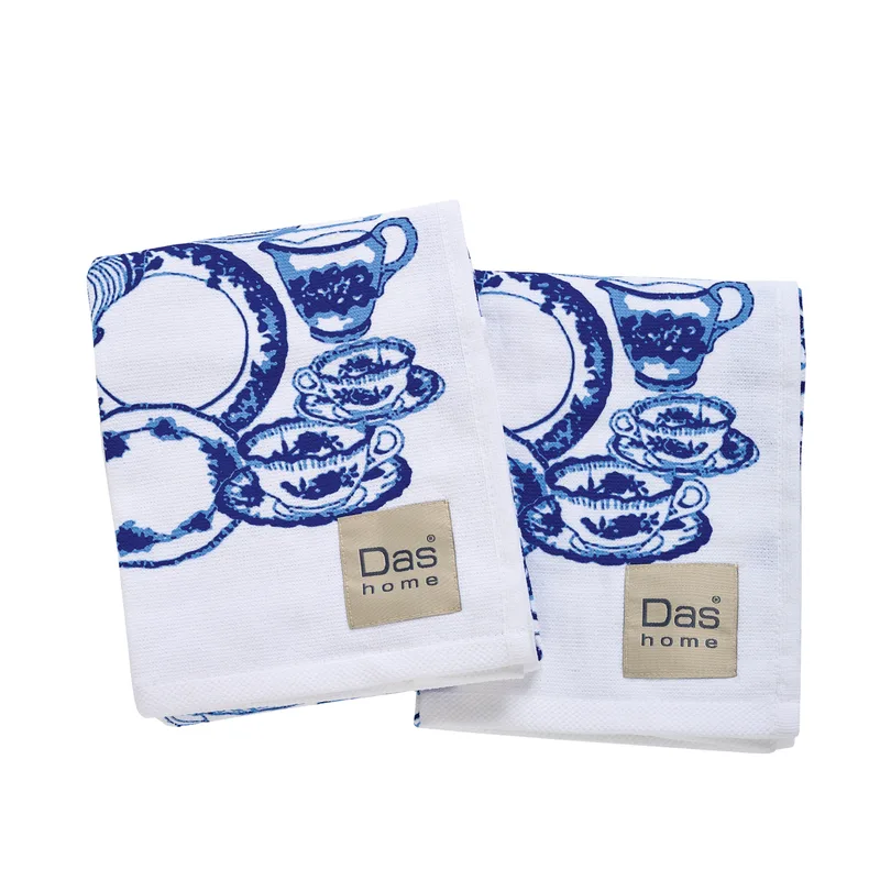 Das home σετ ποτηροπανα 2τμχ 40χ60 0738 blue, white