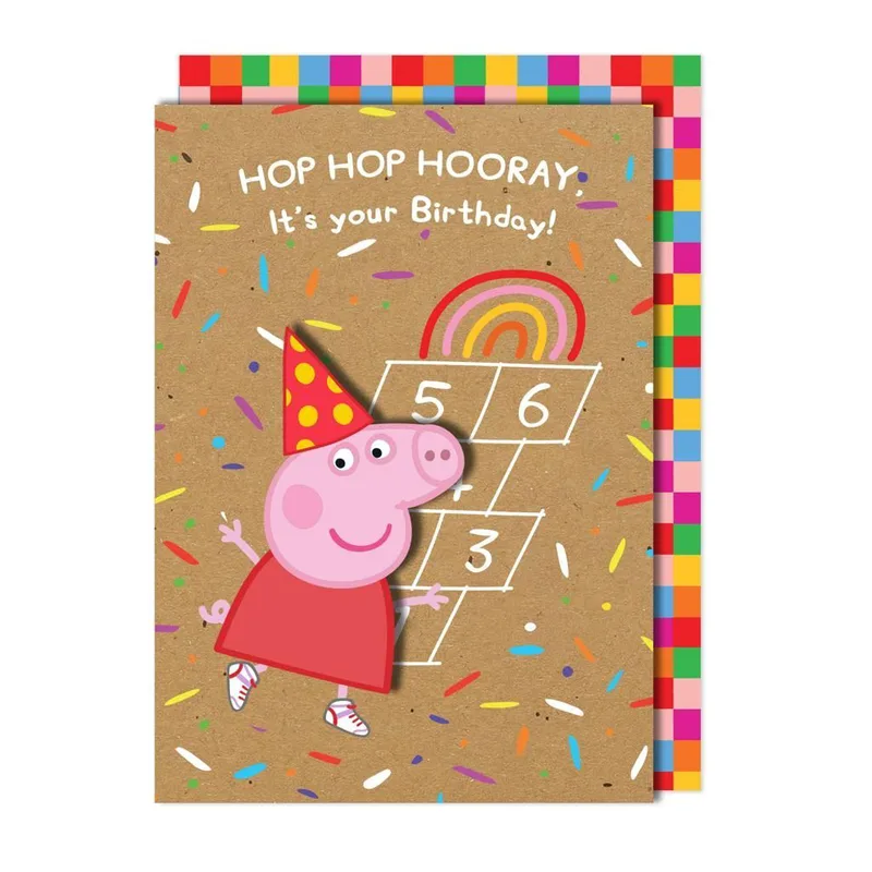 Ευχετήρια Κάρτα Γενεθλίων ''Hop Hop Hooray, it's Your Birthday!" Peppa Pig PP012