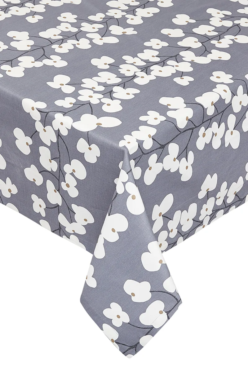 Coincasa τραπεζομάντηλο με floral print 140 x 250 cm - 007144718 Γκρι