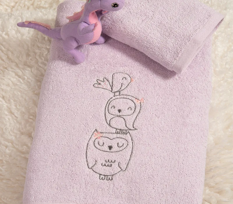 Σετ Βρεφικές Πετσέτες 2 Τεμαχίων Nef-Nef Best Friends Lavender 30x50+70x140