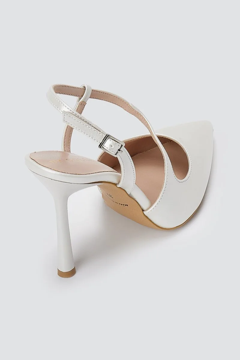 TFP Slingback Pumps - 955 - White Pearl