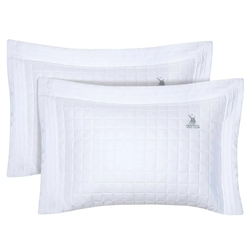 Greenwich polo club ζευγοσ μαξιλαροθηκεσ classic 2354 white 50χ70+8