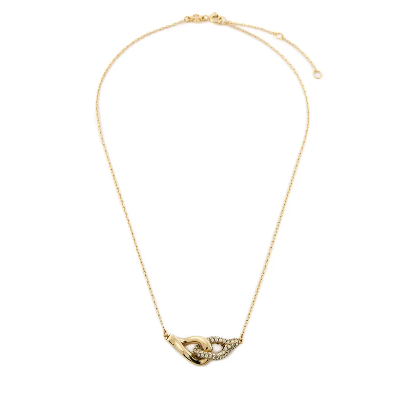Κολιέ Tory Burch Interlocking Wishbone Pendant 161070 Χρυσό