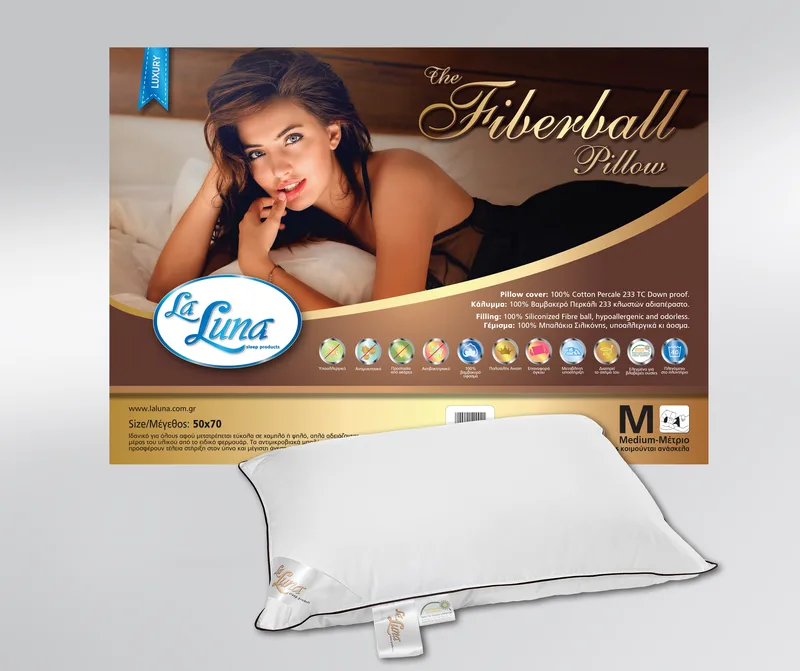 Μαξιλάρι ύπνου (50Χ75) THE FIBERBALL MEDIUM PILLOW, LA LUNA