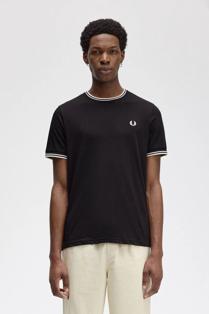 Fred Perry Ανδρική Μπλούζα Τ-Shirt Twin Tipped M1588-102 Black