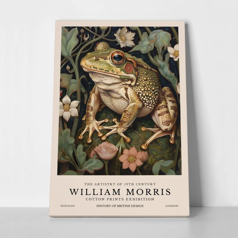 Πινακας σε καμβά WILLIAM MORRIS - FROG 1