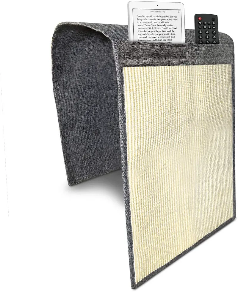 Navaris Cat Scratch Armrest Organiser - Προστατευτικό Καναπέ από Γρατζουνιές Γάτας - 130 x 45 cm - Dark Grey / White (48412.19.02)