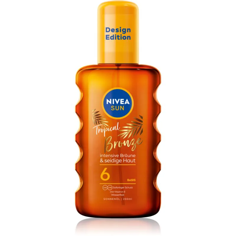 NIVEA SUN Tropical Bronze αντηλιακό λάδι σε σπρέι SPF 6 200 ml