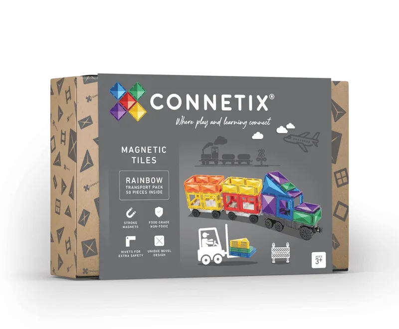 Σετ μαγνήτες Connetix - Rainbow Transport Pack (50 τμχ.)