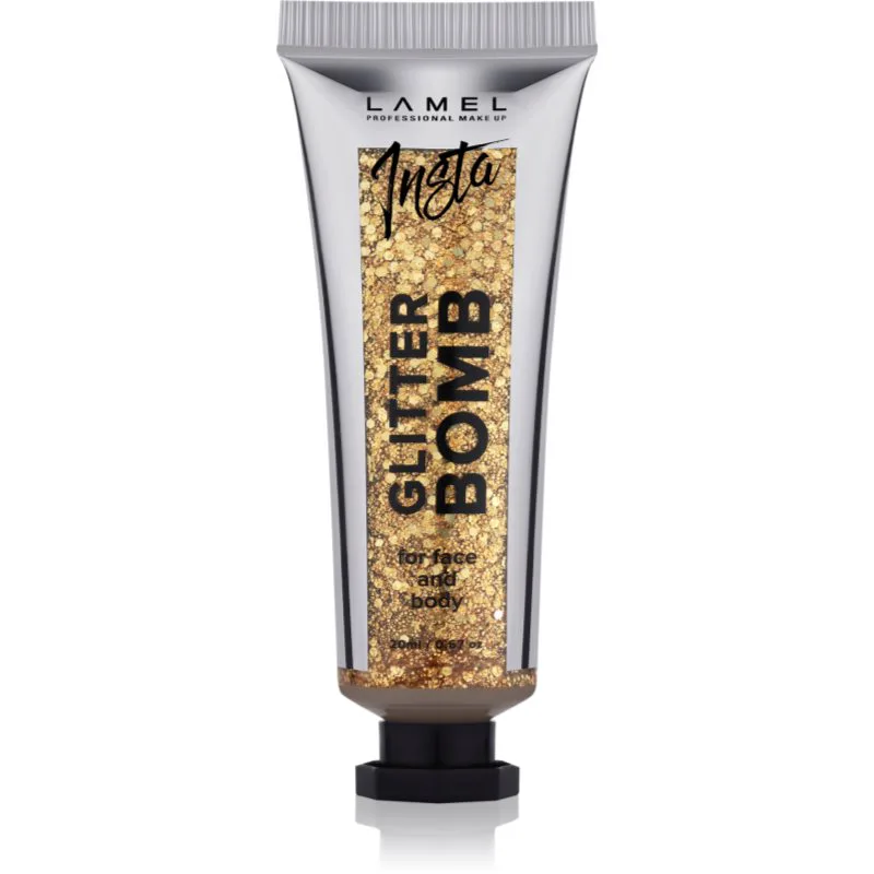LAMEL Insta Glitter Bomb αστραφτερά στολίδια Για πρόσωπο και σώμα #402 20 ml