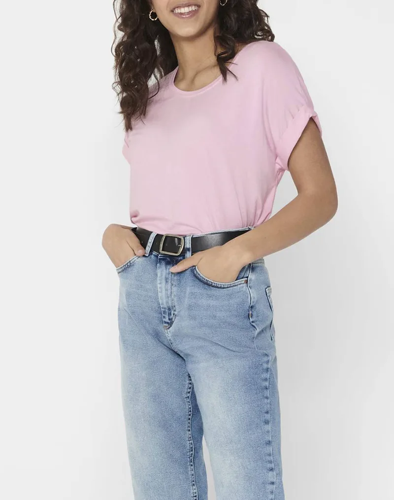 ONLY ONLMOSTER S/S O-NECK TOP NOOS JRS 15106662-Pink Lady Ροζ