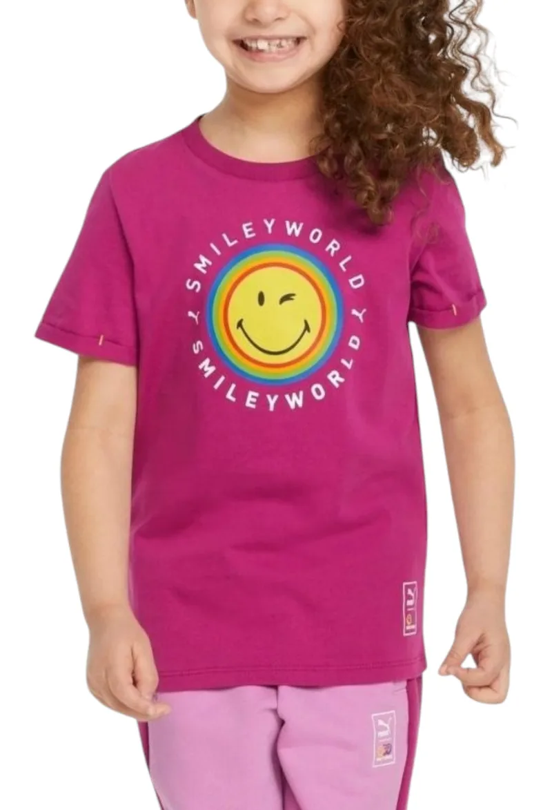 Μπλούζα Κοντομάνικη Puma Smiley World 533414-14 Unisex Παιδικό