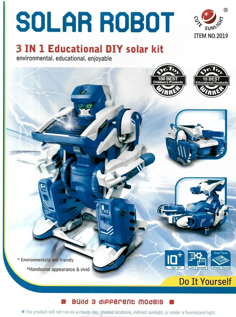 Ηλιακό Ρομπότ 3 σε 1 DIY Cute Sunlight - Solar Robot
