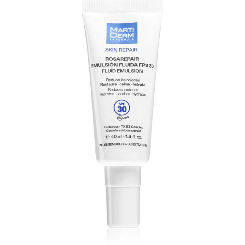 MartiDerm Skin Repair Rosarepair Fluid Emulsion SPF 30 ενυδατικό υγρό κατά της ερυθρότητας της επιδερμίδας SPF 30 40 ml