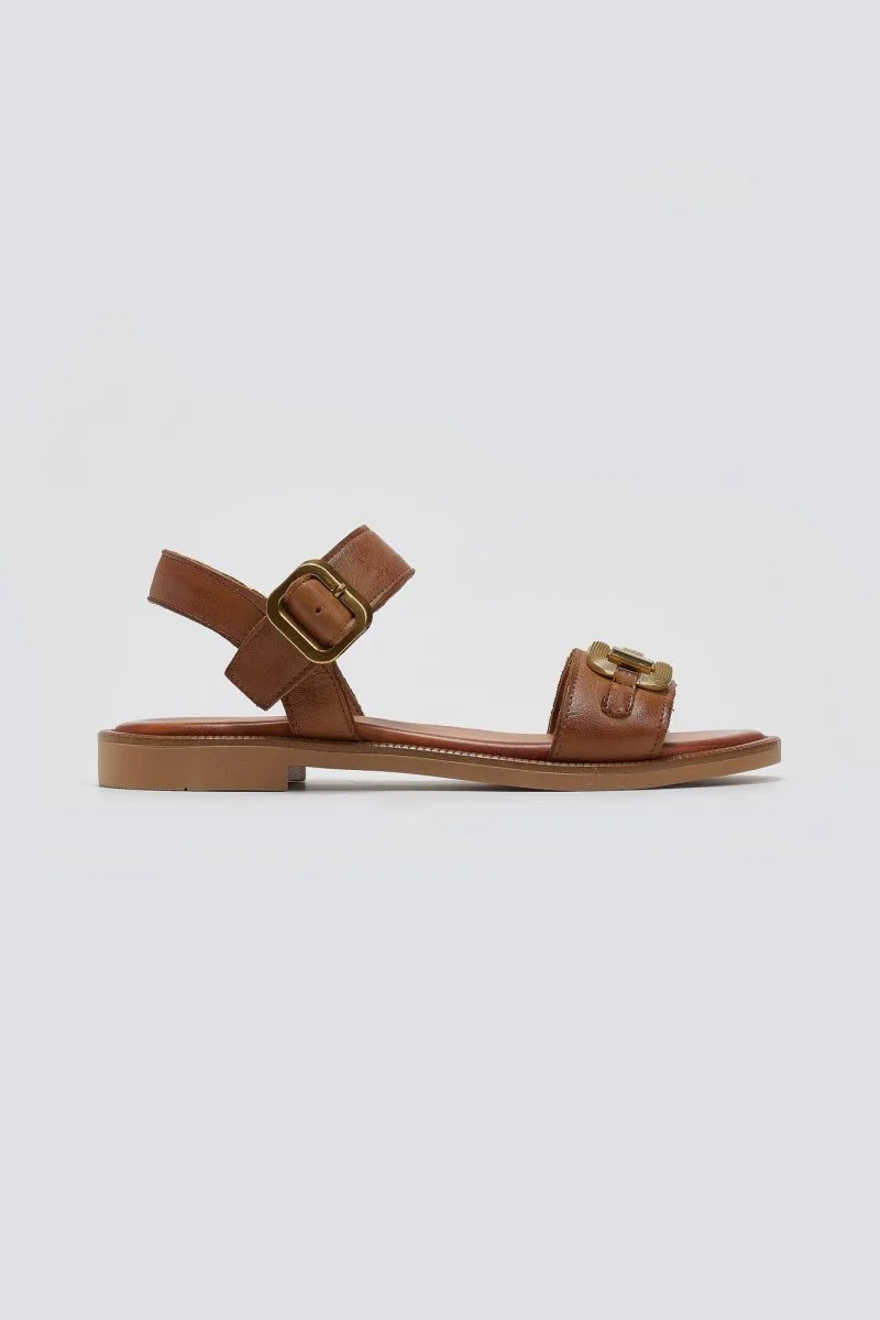 TFP Leather Sandals - 106 - Tan