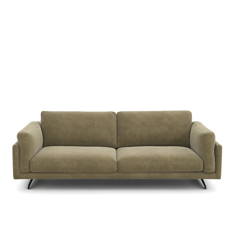 Καναπές από λινό βελούδο Μ99xΠ213xΥ82cm