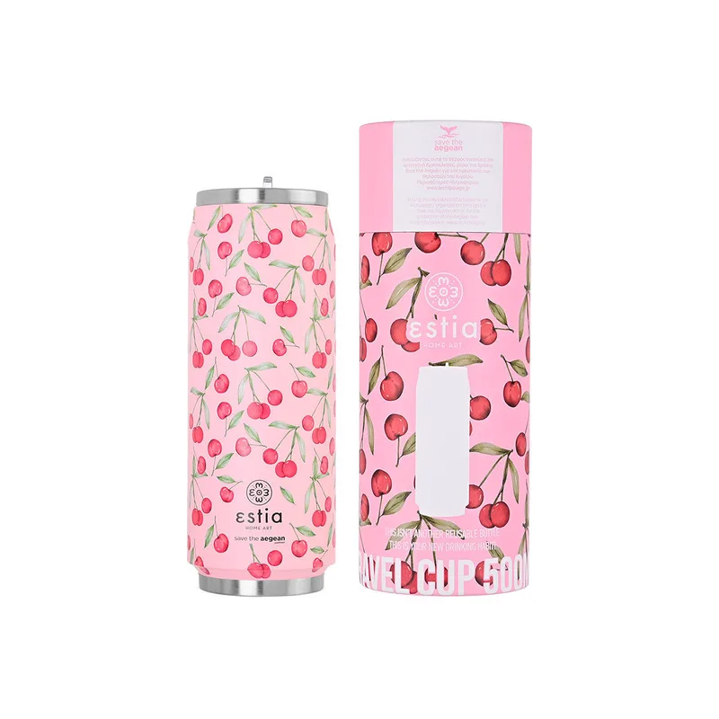 Θερμός Travel Cup Save The Aegean Cherry Rose 500ml Estia 01-16791