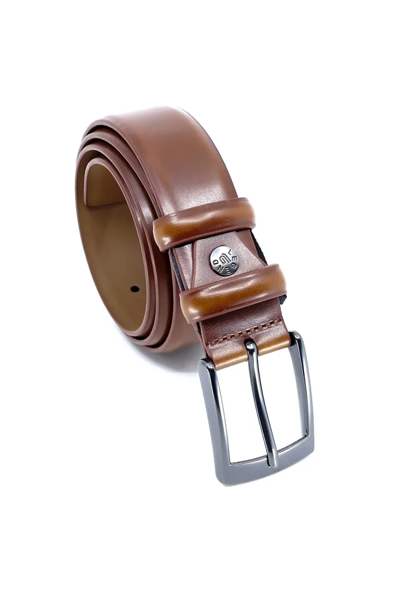 Legend Accessories Δερμάτινη Ζώνη 3.5 cm - Καφέ - LGD-2009