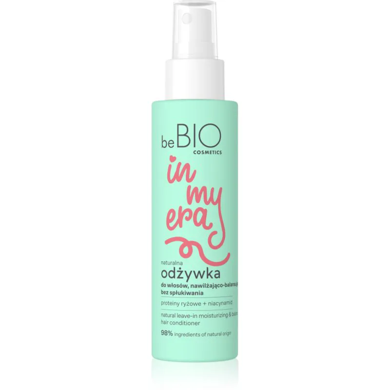 beBIO In My Era Natural Moisturizing & Balancing κοντίσιονερ χωρίς ξέβγαλμα σε σπρέι για κανονικά μαλλιά 100 ml
