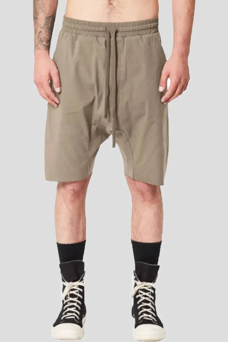 THOM KROM Ανδρικό Μπεζ Drop Crotch Shorts Fossil