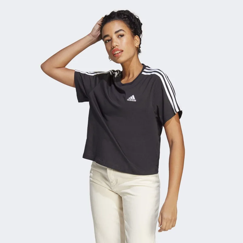 adidas Sportswear 3-Stripes Γυναικείο Cropped T-Shirt (9000137075_1480)