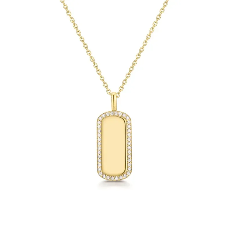 Επίχρυσο κολιέ Ania Haie 925 Χρυσό Sparkling Tag N067-02G N067-02G Ασήμι