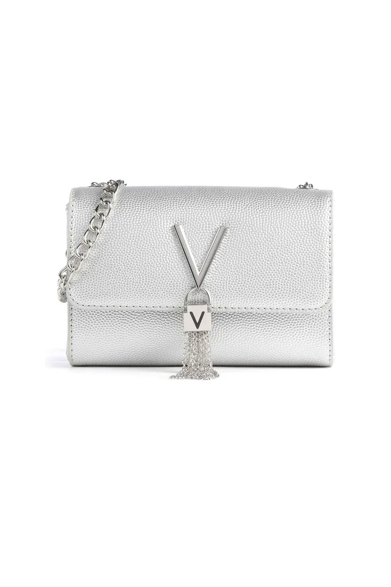 Valentino γυναικεία τσάντα crossbody "Divina" - 74LVBS1R403G/DI Ασημί