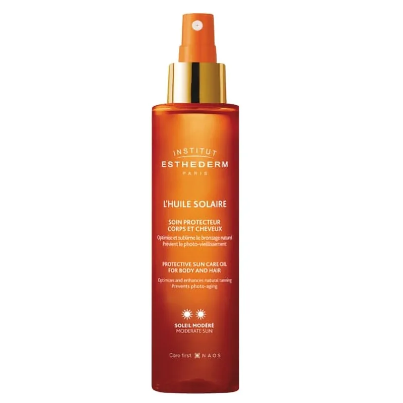 Institut Esthederm L΄Huile Solaire Protective Sun Care Oil for Body & Hair Modarate Sun Αντηλιακό Λάδι για Μαύρισμα με Διάρκεια, Κατάλληλο για το Σώμα & τα Μαλλιά 150ml
