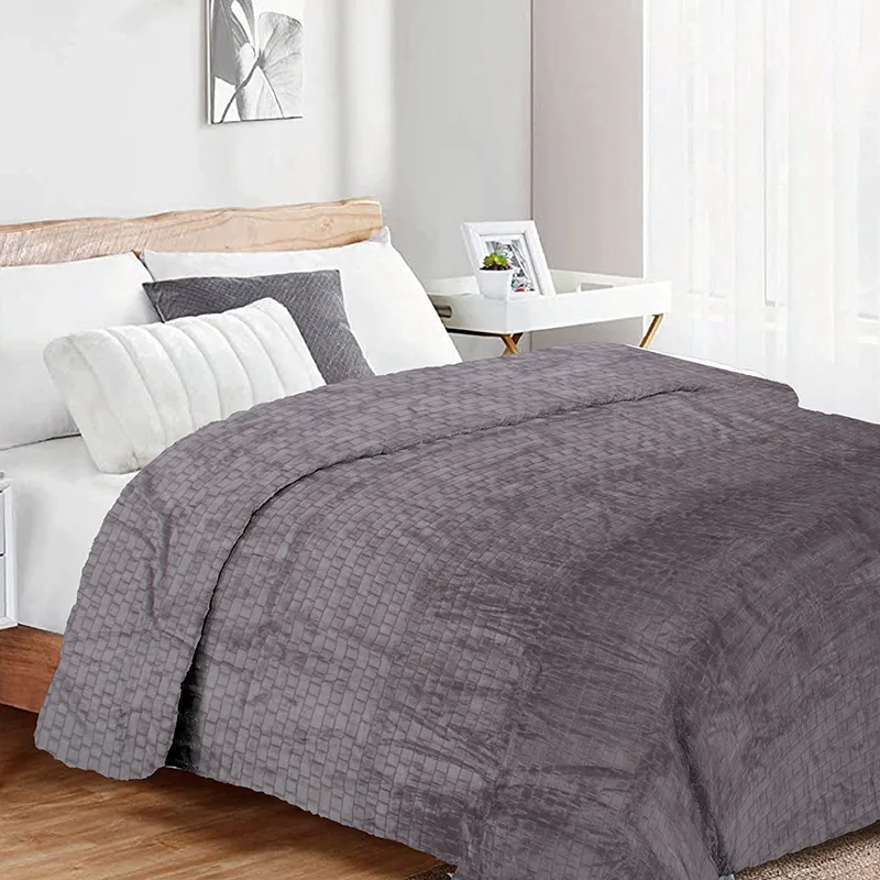 Κουβέρτα Fleece Μονή 160X220 Dimcol Jacquard Brick 6 (160x220)