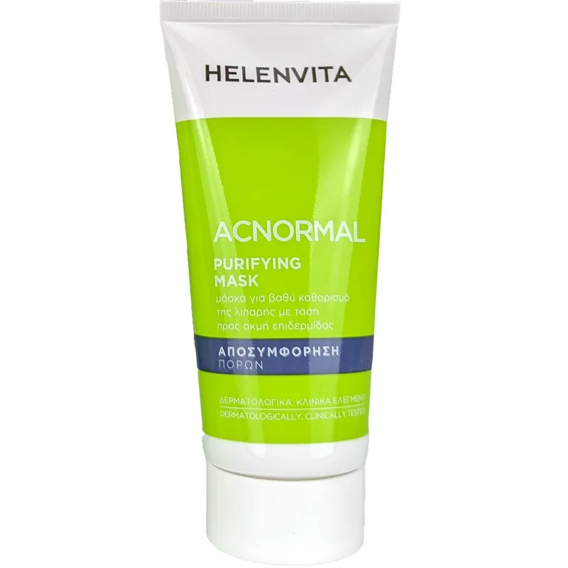 Helenvita ACNormal Purifying Facial Mask Μάσκα για Βαθύ Καθαρισμό της Λιπαρής με Τάση Ακμής, Επιδερμίδας 75ml