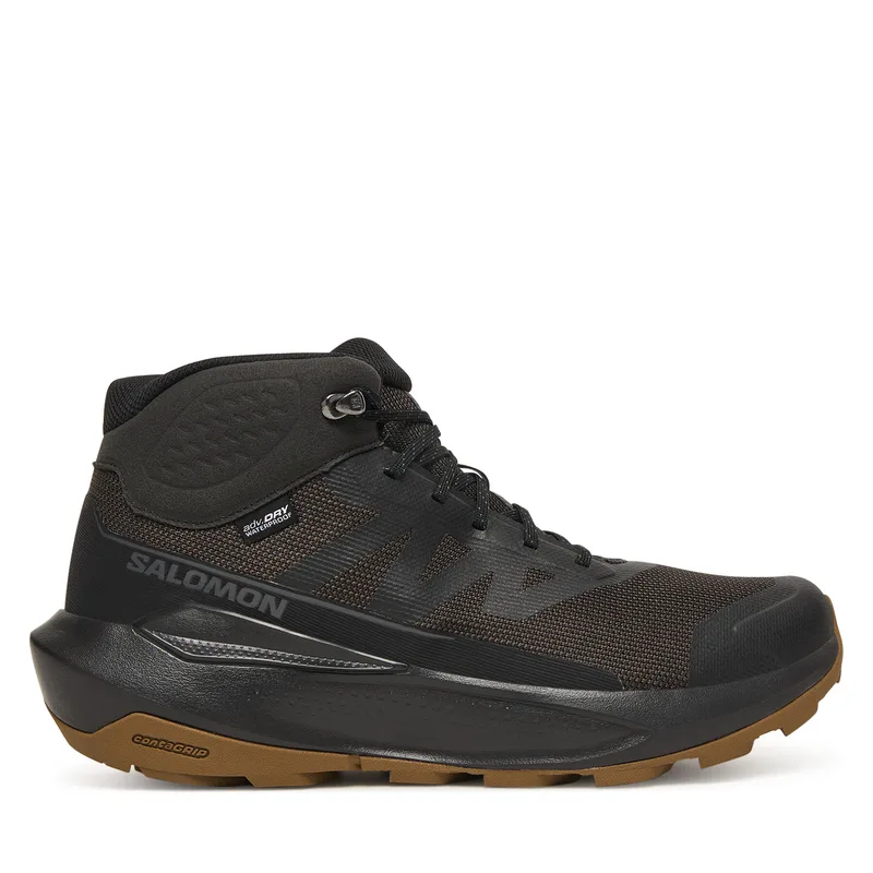 Παπούτσια πεζοπορίας Salomon Elixir Tour Mid Waterproof L47577800 Καφέ